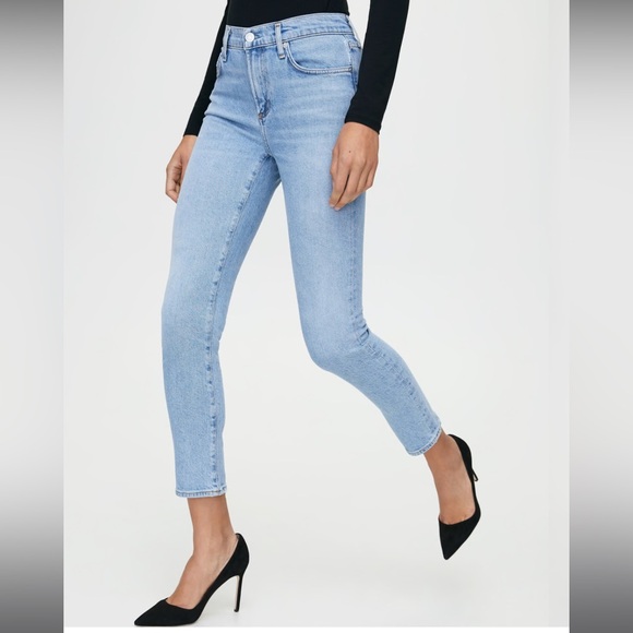 Agolde “Toni” skinny jeans in medium blue in size 27. - Picture 3 of 7